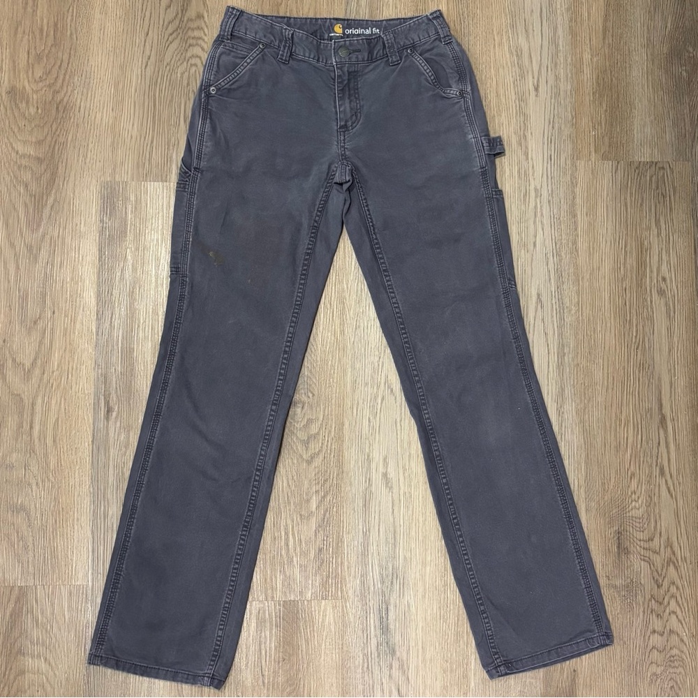 ~grey Carhartt straight fit carpenter jeans~